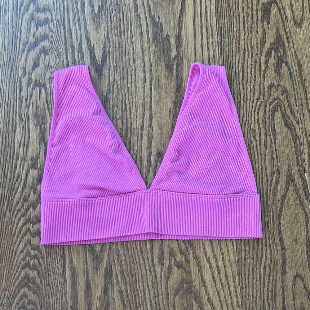 Pink Ribbed Bralette!